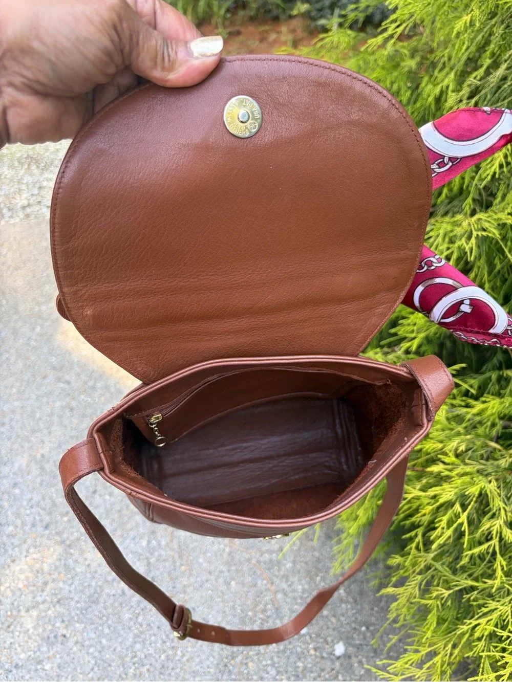 Vintage Coach SoHo Handle Bag 9951 British Tan with Scarf